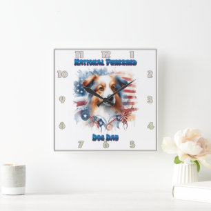 National Purebred Dog Day Celebration kunstwerk Vierkante Klok