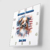 National Purebred Dog Day Celebration kunstwerk Vierkante Klok (Hoek)