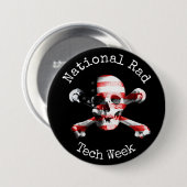 "National Rad Tech Week" met schedel Ronde Button 7,6 Cm (Voorkant /achterkant)