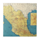 National Railways of Mexico Map Tegeltje (Voorkant)