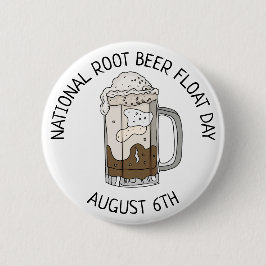 National Root Beer Float Day | 6 augustus Ronde Button 5,7 Cm