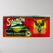 National Salmon Can LabelKodiak, AK Poster (Voorkant)