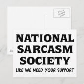 National Sarcasm Briefkaart (Voorkant / Achterkant)