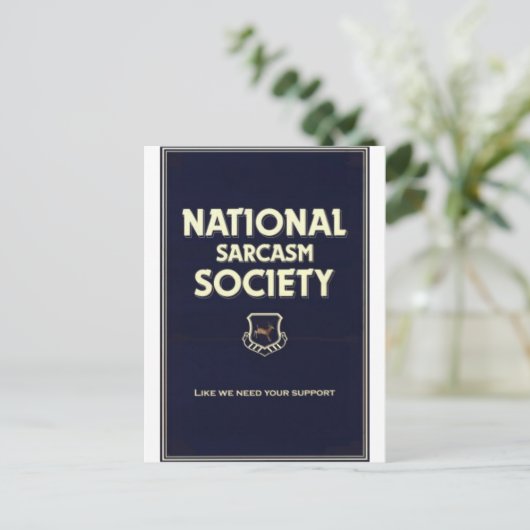 National-Sarcasm-Society Briefkaart (Staand voorkant)