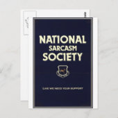 National-Sarcasm-Society Briefkaart (Voorkant / Achterkant)