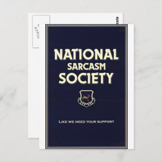 National-Sarcasm-Society Briefkaart (Voorkant / Achterkant)