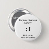 National Sarcasm Society Button (Voorkant /achterkant)
