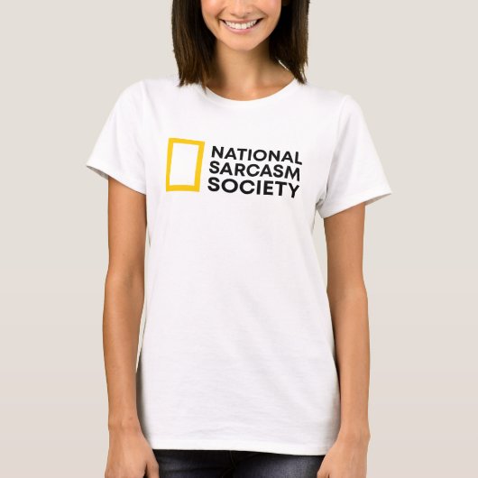National Sarcasm Society - Funny T-shirt (Voorkant)