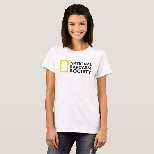 National Sarcasm Society - Funny T-shirt (Voorkant volledig)