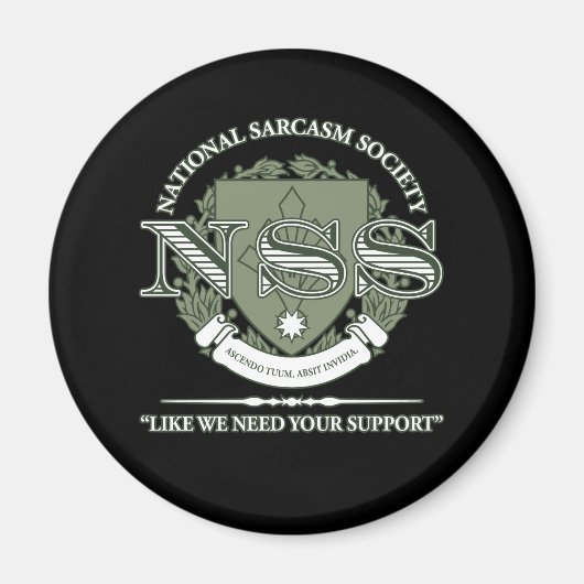 National Sarcasm Society Magneet (Voorkant)