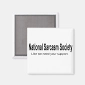 National Sarcasm Society Magneet (Voorkant / Achterkant)