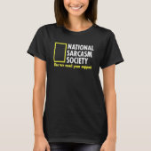 National Sarcasm Society Parody Graphic Novelty T-shirt (Voorkant)