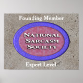 National Sarcasm Society - poster (Voorkant)