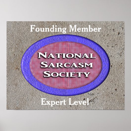 National Sarcasm Society - poster (Voorkant)