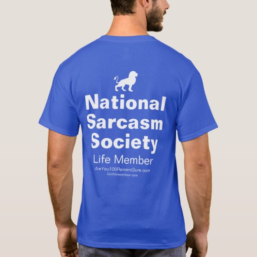 National Sarcasm Society T-shirt (Achterkant)
