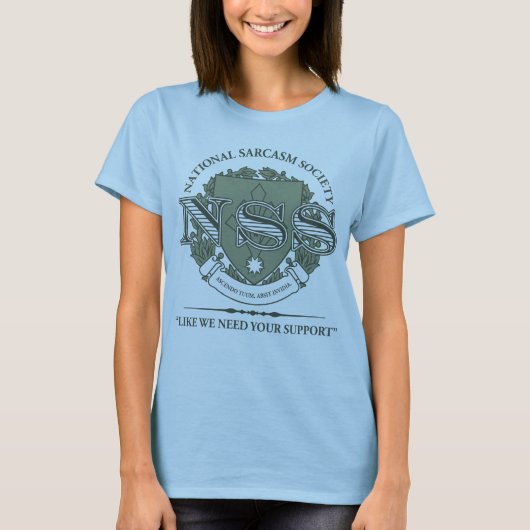 National Sarcasm Society T-shirt (Voorkant)
