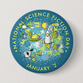 National Science Fiction Day Ronde Button 7,6 Cm (Voorkant)