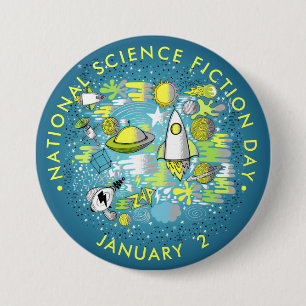 National Science Fiction Day Ronde Button 7,6 Cm