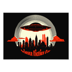 National Science Fiction Day UFO Foto Afdruk