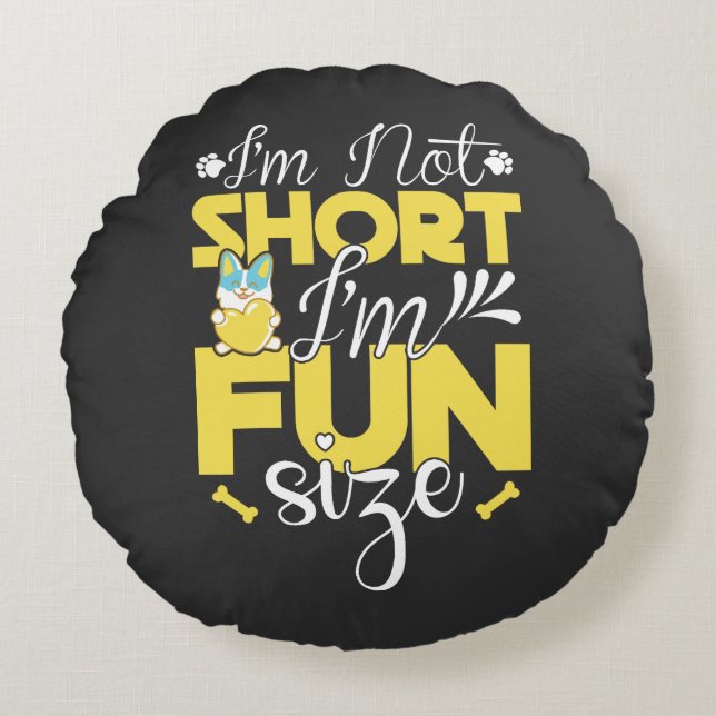 National Short Girl Appreciation Day Rond Kussen (Voorkant)