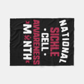 National Sickle Cell Awareness Month Burgundy Ribb Fleece Deken (Voorkant (Horizontaal))
