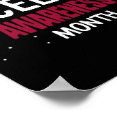 National Sickle Cell Awareness Month Burgundy Ribb Poster (Hoek)