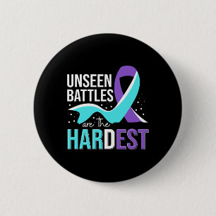 National Suicide Prevention Awareness Month Warrio Ronde Button 5,7 Cm