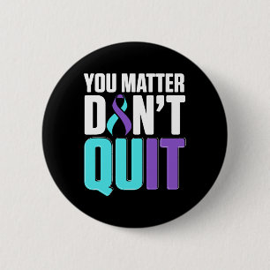 National Suicide Prevention Awareness Month Warrio Ronde Button 5,7 Cm