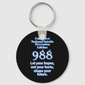 National Suicide Prevention Lifeline 988 Let Your  Sleutelhanger (Voorkant)