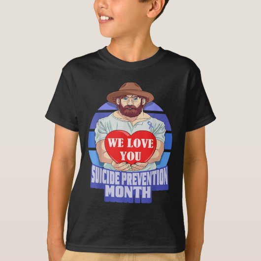National Suicide Prevention Month Concerned Dad Lo T-shirt (Voorkant)