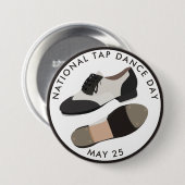 National Tap Dance Day Ronde Button 7,6 Cm (Voorkant /achterkant)