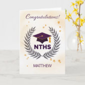 National Technical Honor Society Aangepaste Naam Kaart (Gele Bloem)