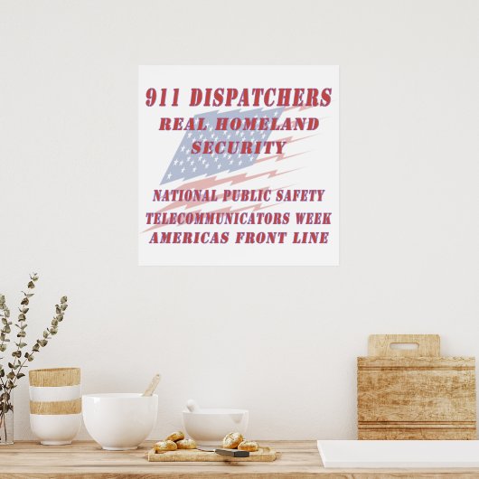 National Telecommunicators Week Americas Front Lin Poster (Keuken)