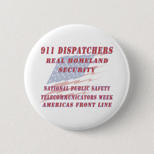National Telecommunicators Week Americas Front Lin Ronde Button 5,7 Cm