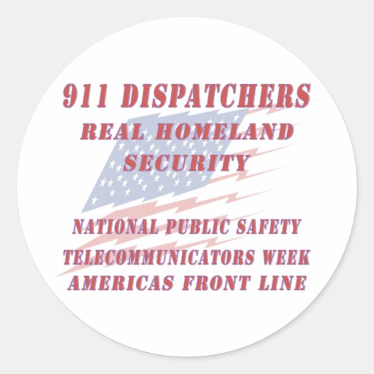 National Telecommunicators Week Americas Front Lin Ronde Sticker (Voorkant)
