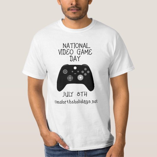 National Video Game Day 8 juli T-shirt (Voorkant)