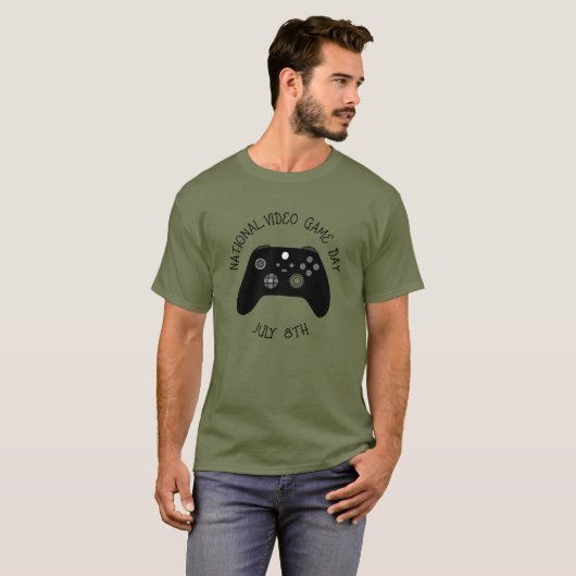 National Video Game Day 8 juli T-shirt (Voorkant volledig)
