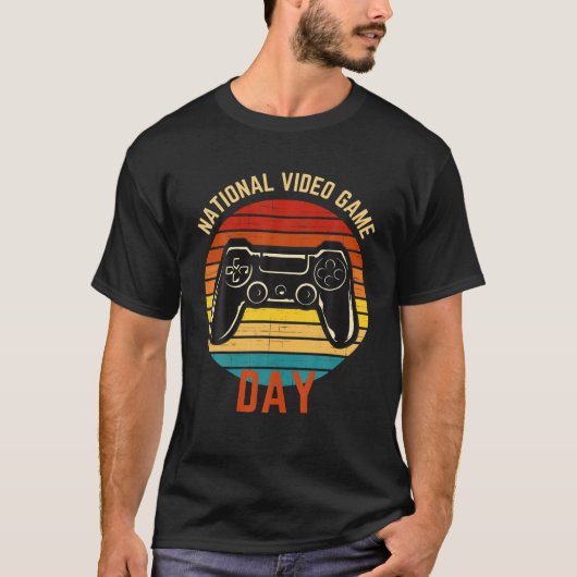 National Video Game Day Juli 8th Funny Retro Contr T-shirt (Voorkant)