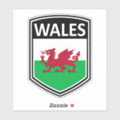 National - Wales Sticker (Vel)