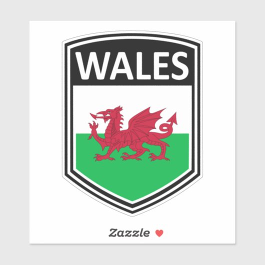 National - Wales Sticker (Vel)
