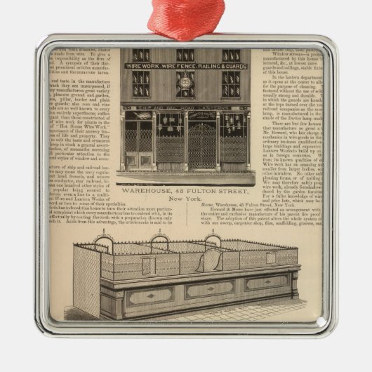 National Wire and Lantern Works, Howard en Morse Metalen Ornament (Voorkant)