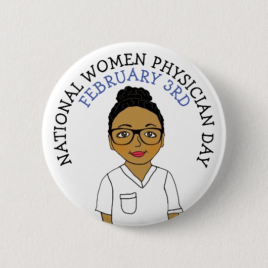 National Women Physician Day 3rd Button (Voorkant)