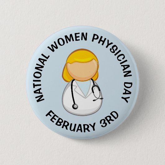 National Women Physician Day 3rd Button (Voorkant)