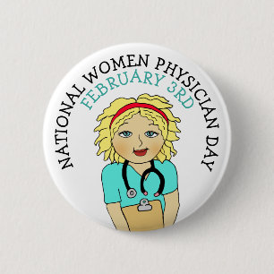 National Women Physician Day 3rd Button