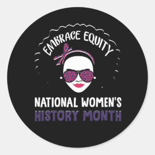 National Women_s History-maand 2023 Embrace Equity Ronde Sticker
