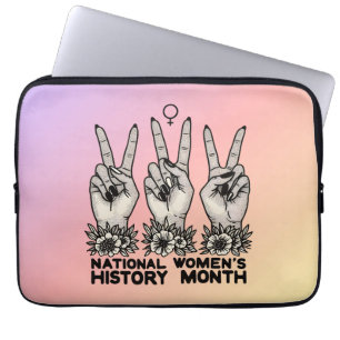 National Women's History Maand Feministische vrouw Laptop Sleeve