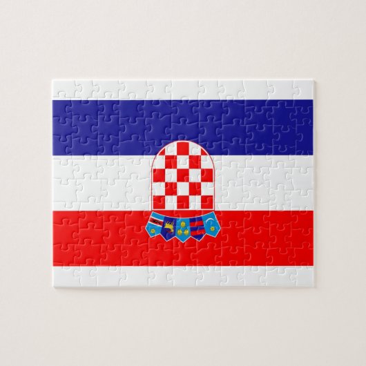 National World Flag Kroatië Legpuzzel (Horizontaal)