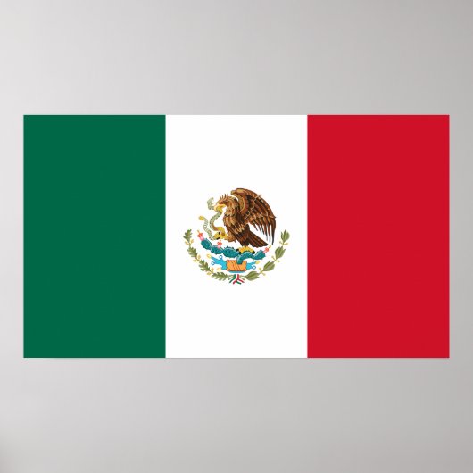 National World Flag Mexico Poster (Voorkant)