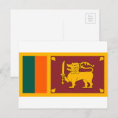 National World Flag Sri Lanka Briefkaart (Voorkant / Achterkant)