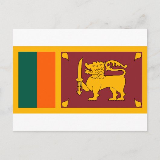 National World Flag Sri Lanka Briefkaart (Voorkant)